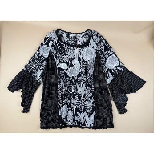 Blusa boho floreale pois - blusa,