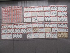 ANTICA TOMBOLA tabellone + 47 cartelle inizi 900