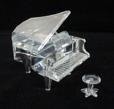 Pianoforte e sgabello in cristallo Swarovski - con scatola - Made in Austria