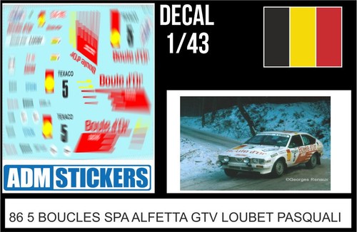Decal 43 rally - rally, boucles