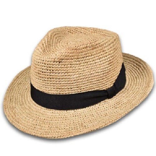 Cappello fedora 100 - cappello, rafia