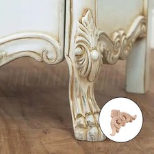 Applique mobili intagliati non verniciati telaio angolare in legno 6,8x4 cm set da 6