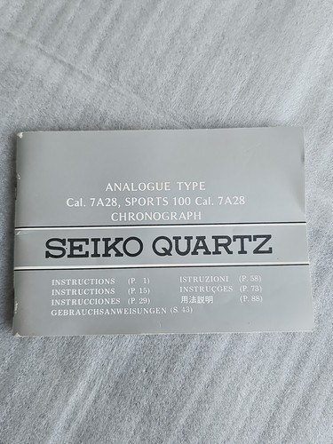 Seiko cal 7a28 - cal., 100