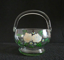 Vintage Vaso Cesto FM in Vetro