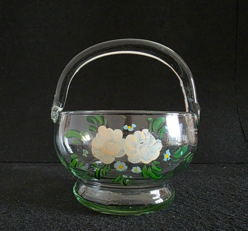 Vintage vaso cesto vetro - vintage,