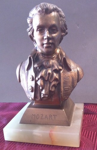 Antico busto mozart bronzo - antico,