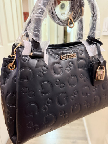 Guess black logo embossed - guess,