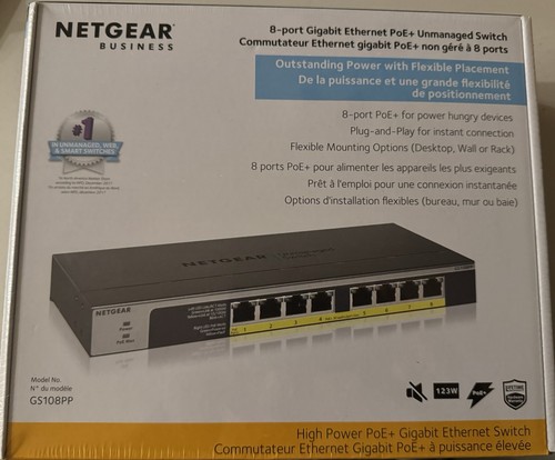 Netgear gs108pp porte - netgear, 8
