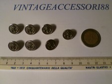 7 BOTTONI SET CAMICIA ANCORA MARINA MARINAI COLOR ARGENTO SCURO DIAMETRO 1,4 CM