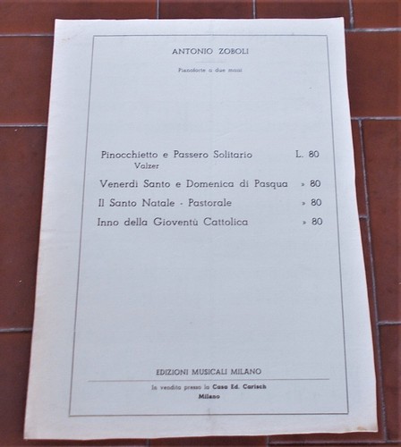 Spartito antonio zoboli inno - antonio,