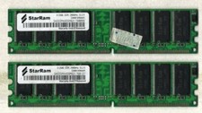 2 MEMORY RAM - StarRAM 512MB, DDR, 266MHz, CL2,5 DIMM 64Mx64 - USATO VINTAGE