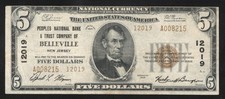 1929 $5 Belleville, NJ