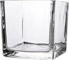 Vaso Di Vetro Quadrato 10 X 10 Cm Vaso a Cubo Trasparente Vaso Idroponico Portac