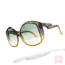 Christian Dior 2041 vintage sunglasses -70s 80s oversize frame Butterfly- green 