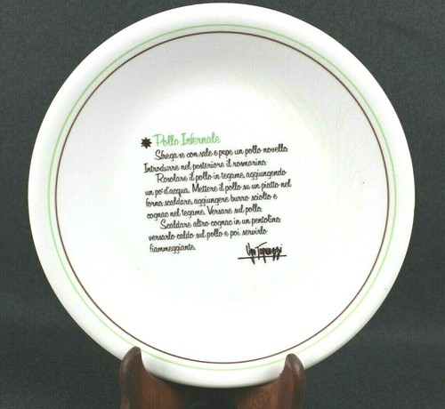 Piatto ceramica firmato - in,