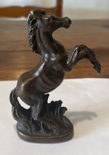 Scultura Cavallo Rampante In Bronzo 11cm