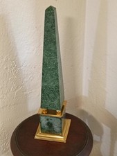 Scultura obelisco ottone marmo
