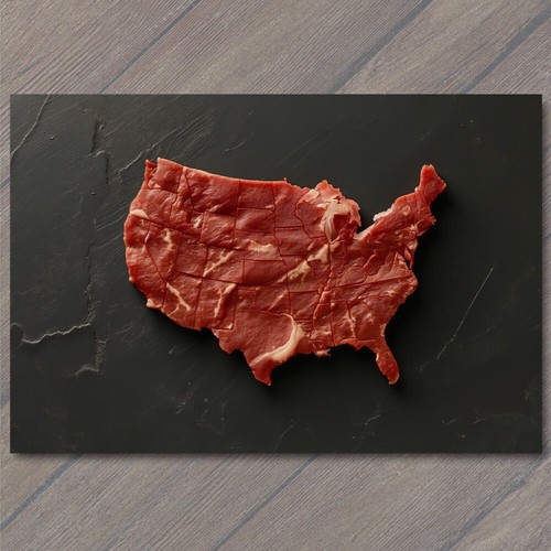 Adesivo usa bistecca manzo - usa,