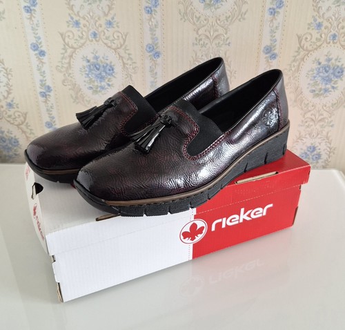Rieker women gleam red shoes - gleam,