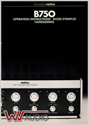 Studer revox b750 originale - studer,