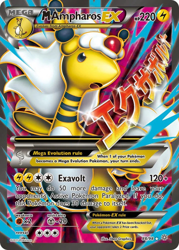 Holofoil ampharos ex - m, (88