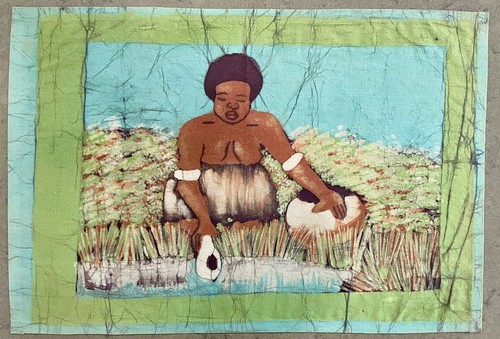 Quadro vintage africano batik - quadro,