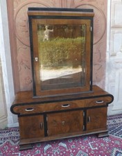 Mobiletto con vetrina epoca Deco' in radica di noce