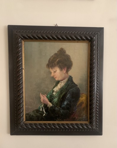 Quadro antico olio - antico, tela