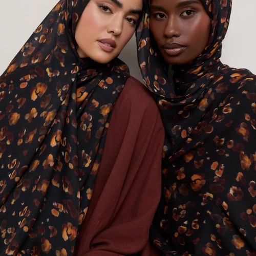 Hijab corto con stampa