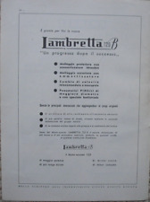 LAMBRETTA 125 B MOTOR SCOOTER 1949 PUBBLICITA' ADVERTISING ORIGINALE