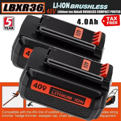 36v 4000mah ion - 2x, li-ion