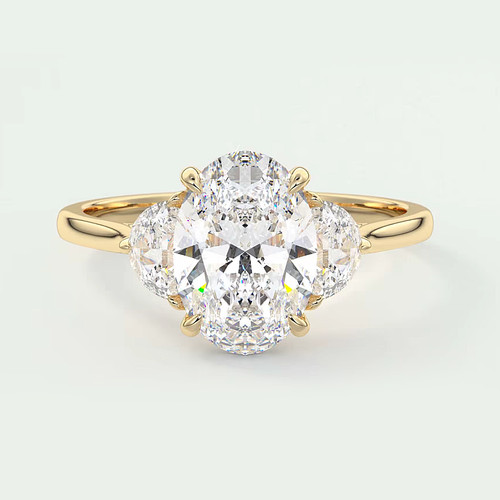 Anello con diamanti semi