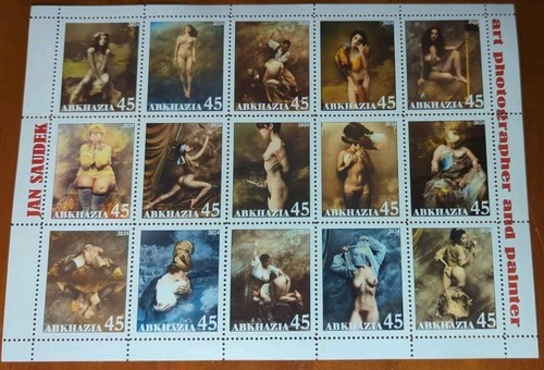 Foglio francobollo jan saudek - foglio,