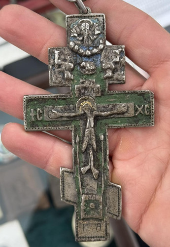 Antica croce gesù - gesù, argento
