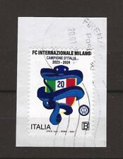 ITALIA USATO 2024 INTER CAMPIONE. Frammento, annullo CMP completo, SPLENDIDO.