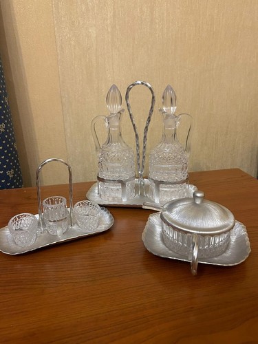 Set vintage cristallo - olio, e