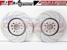PER VOLVO S60R V70R 2.5T COPPIA DISCHI FRENO ANTERIORI FORATI SCANALATI 330mm