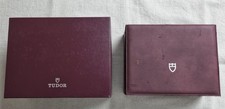Tudor 95 00 04 vintage suede leather burgundy maxi watch box with outer box used