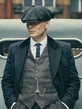 Trench cappotto Peaky Blinders Thomas Shelby lana nero premium