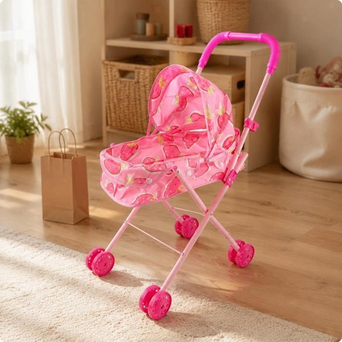 Passeggino bambole rosa - bambole,