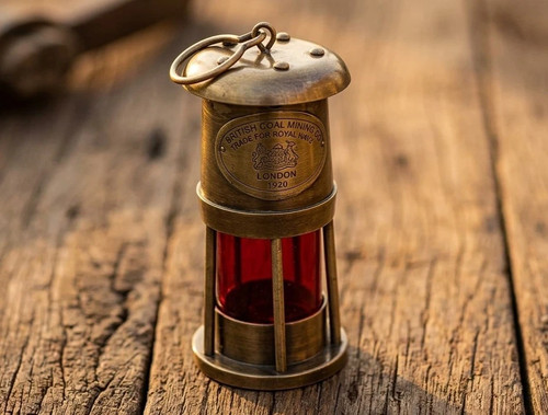 Lampada minatori ottone