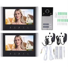 Videocitofono Citofono Campanello Esterno con Telecamera 2 x Monitor 7 pollici