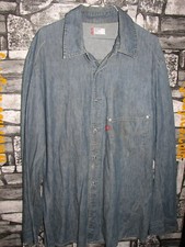 Vintage Levis  engineered man cotton jeans shirt  jersey camicia '80s