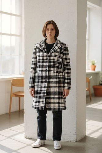 Cappotto corto con stampa - cappotto,
