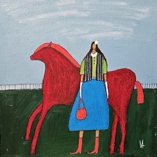 Quadro Originale Donna Cavallo