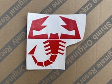 Scorpione Adesivo ABARTH Colore ROSSO 595 695 Competizione PISTA 15x15