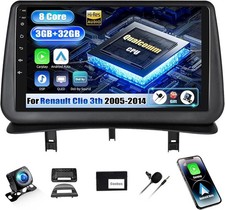 Qualcomm 8 Core 3+32G Android 13 Renault Clio 3th 2005-2017 QLED 9" Carplay WiFi