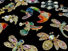 Lotto spille strass - di, (46)