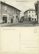 SESTO ULTERIANO -LODI -VIA L.MANARA -TINTORIA E VECCHIE AUTO -RARA CARTOLINA