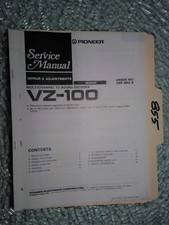 Pioneer vz-100 manuale di servizio libro riparazione originale stereo tv decoder 